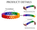 Rainbow Chain Link Silicone Bracelets, Gay Pride Wristbands in Bulk