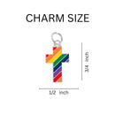 Bulk Rainbow Flag Cross Charm Bracelets for PRIDE Parades, LGBTQ Events