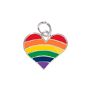 Rainbow Flag Heart Charm, Gay Pride Rainbow Flag Heart Charms