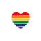 Rainbow Striped Heart Shaped Pins, LGBTQ Gay Pride Awareness Pins Bulk