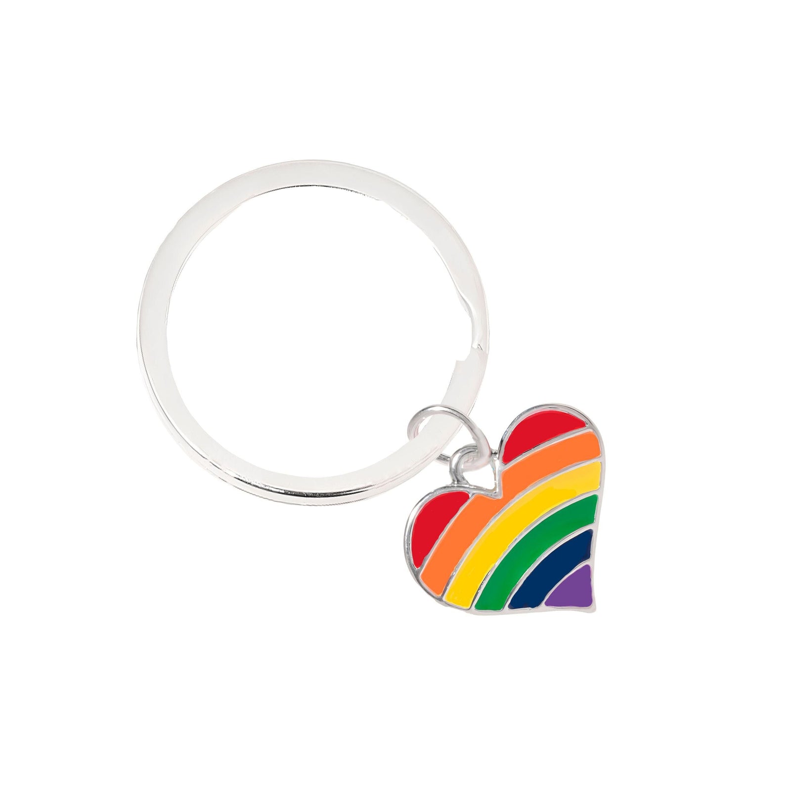 Rainbow Heart Keychains Wholesale, Gay Pride Awareness Jewelry