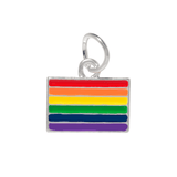 Rectangle Bulk Rainbow LGBTQ Pride Charms, LGBTQ Gay Pride Jewelry