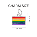 Rectangle Bulk Rainbow Pride Hanging Earrings, LGBTQ Gay Pride Awareness