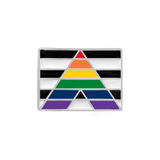 Rectangle Straight Ally LGBTQ Pride Flag Pins in Bulk