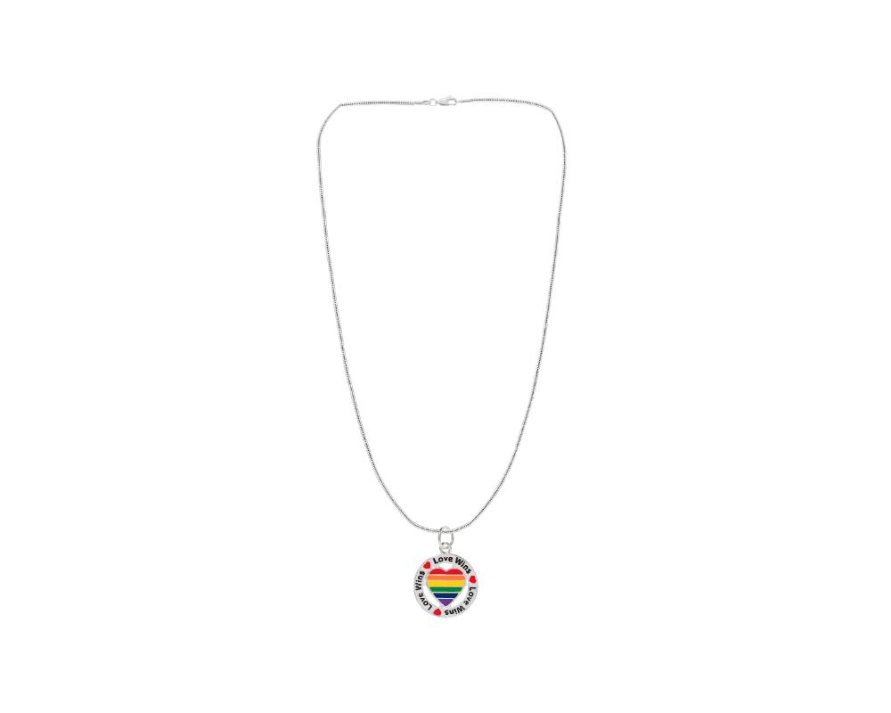 Rainbow Love Wins Charm Necklaces for LGBTQ Pride Month