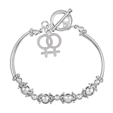 Same Sex Female Symbol Charm Chunky Link Style Bracelets - We Are Pride Wholesale