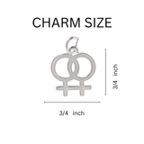 Same Sex Female Symbol Lesbian Earrings, LGBTQ Gay Pride Awareness