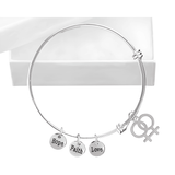 Same Sex Female Symbol Retractable Charm Bracelets - We Are Pride Wholesale