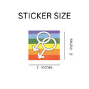 Same Sex Male Symbol Stickers, LGBTQ Gay Pride Awareness