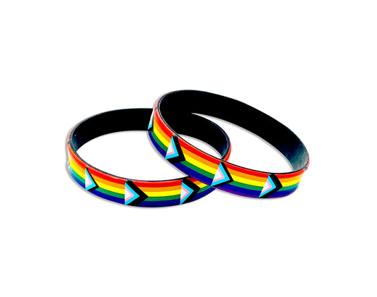 Daniel Quasar Flag Silicone Bracelet Wholesale, Gay Pride Wristbands