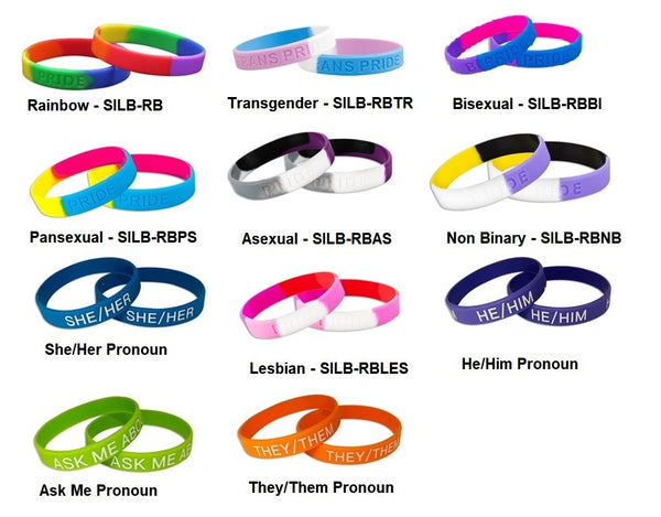 gay pride silicone wristbands