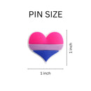 Bisexual Flag Heart Pins for Gay Pride, LGBTQ Gay Pride Jewelry