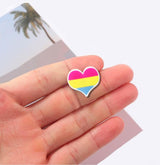 Silicone Pansexual Pride Heart Pins - We Are Pride Wholesale