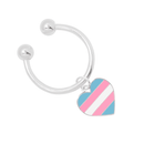 Transgender Heart Charm Key Chain, LGBTQ Gay Pride Awarenesss, LGBTQ Gay Pride Awareness