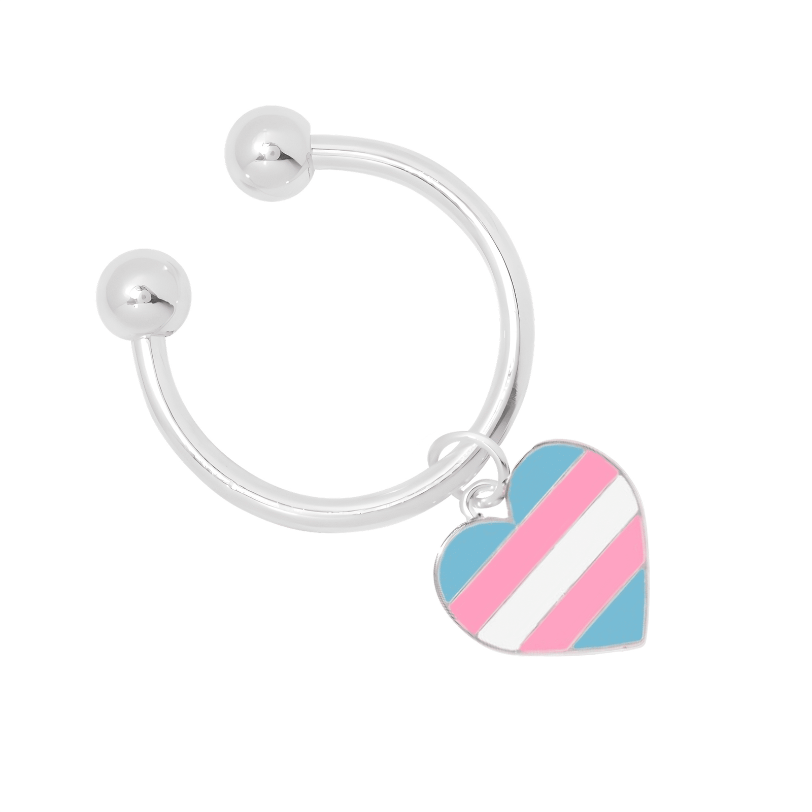 Transgender Heart Charm Key Chain, LGBTQ Gay Pride Awarenesss, LGBTQ Gay Pride Awareness