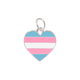 Transgender Heart Charms, LGBTQ Gay Pride Jewelry