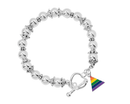 LGBTQ Rainbow Shaped Triangle Charm Bracelets, Gay Pride Awareness