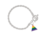 Triangle Shaped Rainbow Charm Chunky Charm Bracelets