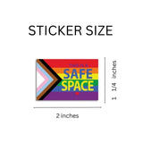 This is a Safe Space Daniel Quasar Flag Stickers, LGBTQ Gay Pride