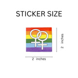 Same Sex Female Symbol Stickers, LGBTQ Gay Pride Awareness