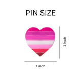 Lesbian Pride Heart Silicone Pins - We Are Pride Wholesale