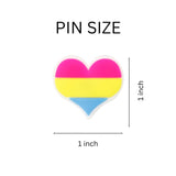 Silicone Pansexual Pride Heart Pins - We Are Pride Wholesale