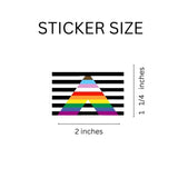 Straight Ally Daniel Quasar Flag Stickers, Gay Pride Heterosexual Stickers