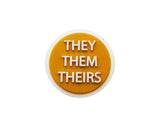 They Them Silicone Pronoun Pins for Gay Pride, LGBTQ Gay Pride Jewelry