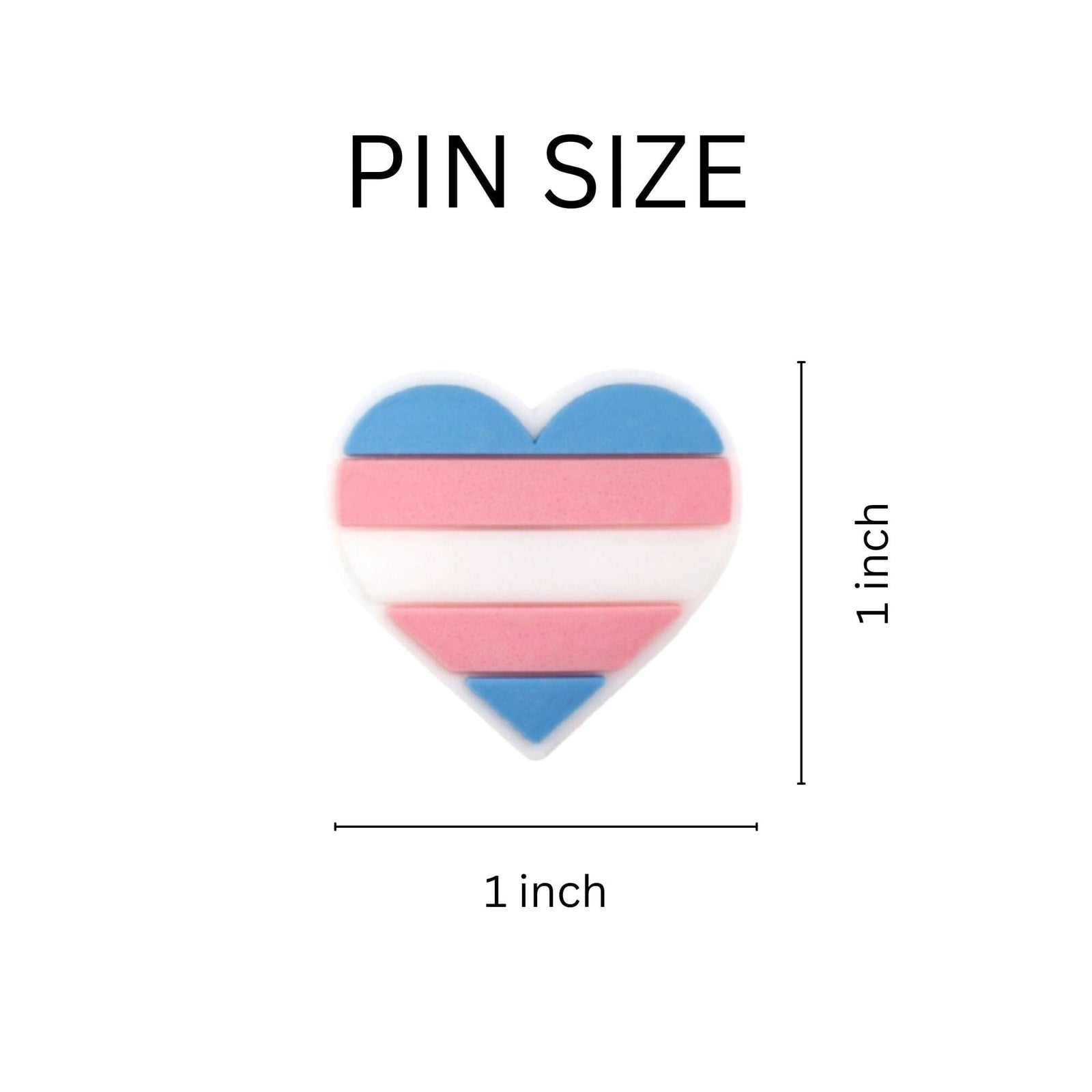 Silicone Transgender Heart Pins - We Are Pride Wholesale